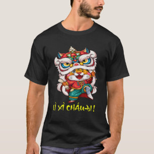 T-shirt Li Xi Chau Di Tet 2022 Décoration Vietnamienne Nou