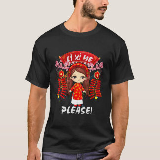 T-shirt Li Xi Me S'Il Vous Plaît Vietnamien Tet Cute Ao Da