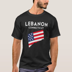 T-shirt Liban Connecticut USA State America Travel Conne