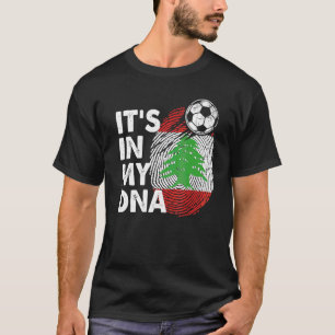 T-shirt Liban Dans Mon Adn Équipe Libanaise Drapeau Liban