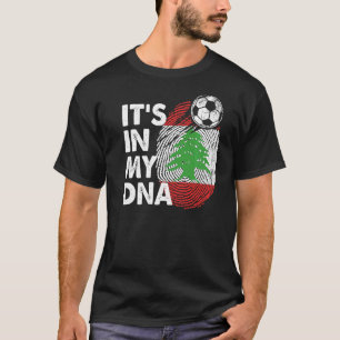 T-shirt Liban Dans Mon Adn Équipe Libanaise Drapeau Liban