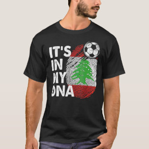 T-shirt Liban Dans Mon Adn Équipe Libanaise Drapeau Liban