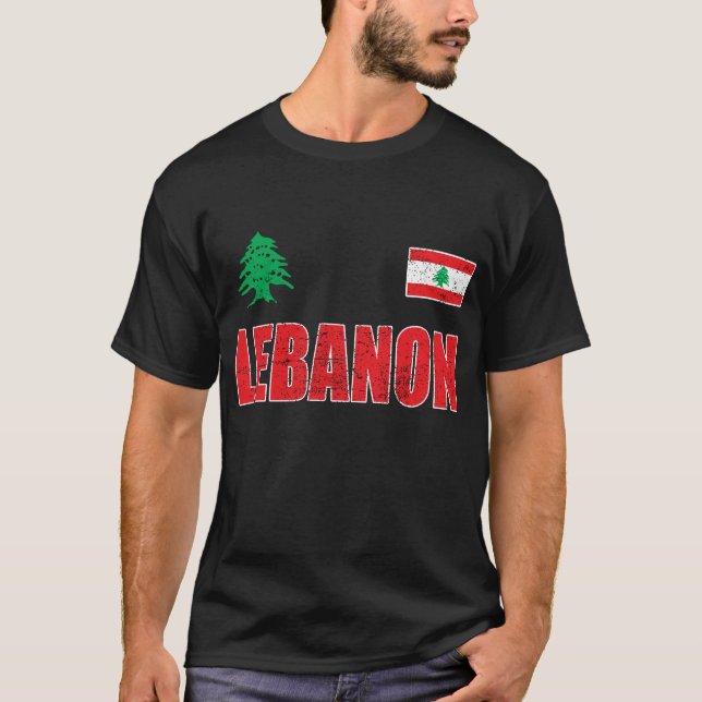 T-shirt Liban, Libanais, Drapeau du Liban, Drapeau du Liba (Devant)