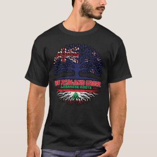 T-shirt Liban Néo-Zélandais Libanais Arbre