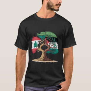 T-shirt Liban Palestine Drapeau libanais Palestinien