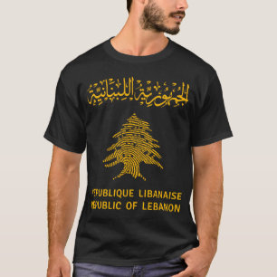 T-shirt Liban, passeport Liban, carte du Liban, drapeau du