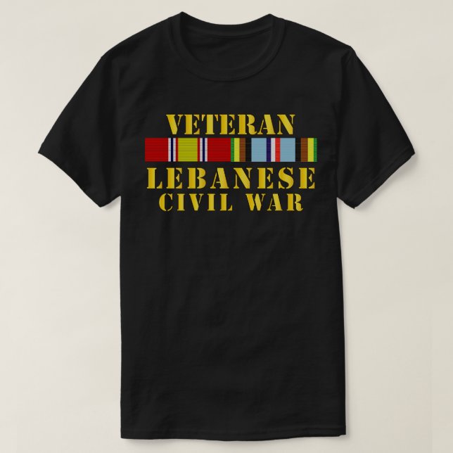 T-shirt Libanais vétéran avec EXP SVC (Design devant)