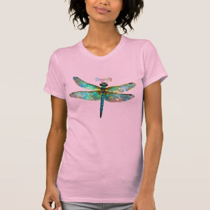 T-shirt Libellule colorée en verre teinté