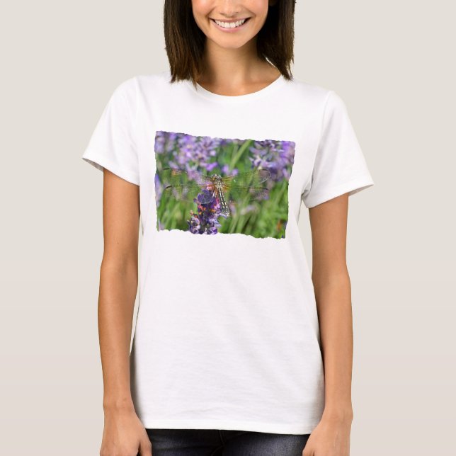 T-shirt Libellule dans le jardin de lavande (Devant)