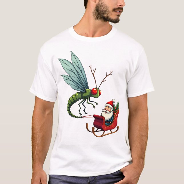 T-shirt Libellule de balade en traîneau (Devant)