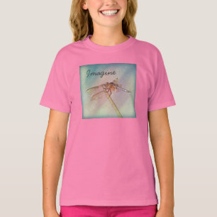 T-shirt Libellule en pastel inspirée faite sur commande