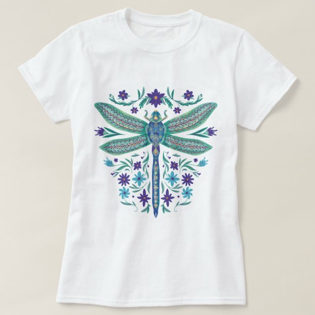 T-shirt libellule féminine (Design devant)