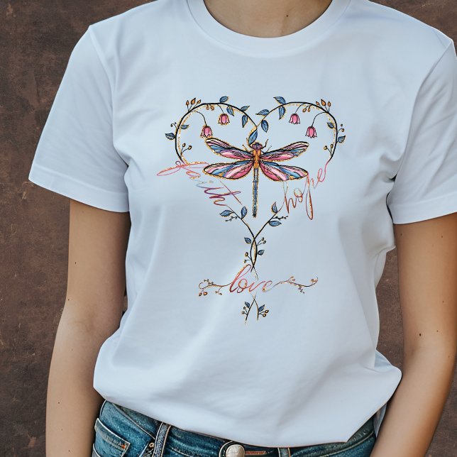T-shirt Libellule foi, espérance, amour | Chrétien  (Créateur téléchargé)