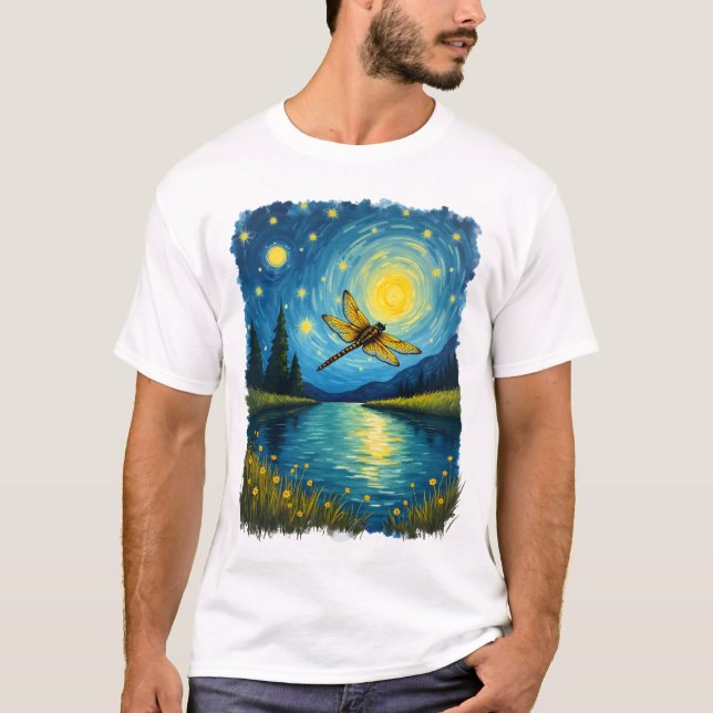 T-shirt Libellule Nuit étoilée (2) (Devant)
