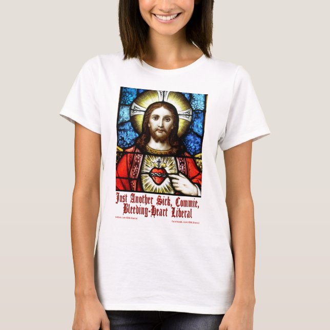 T-shirt Libéral Jésus de défenseur de la veuve et de (Devant)