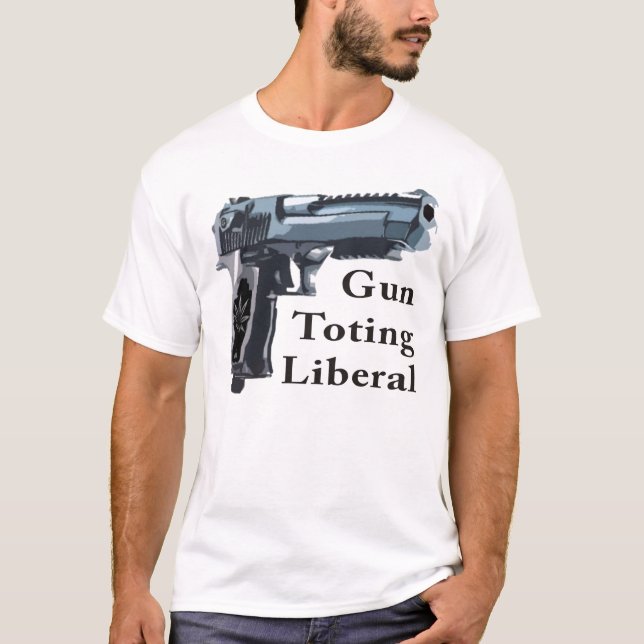 T-shirt Libéral Toting d'arme à feu (Devant)