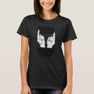 T-shirt Libération animale Libération humaine Amateur d'an