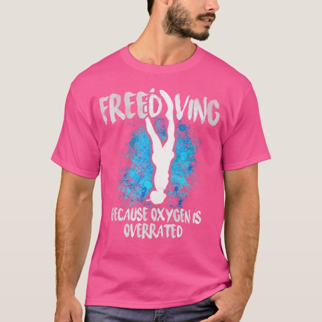 T-shirt Libération de l'oxygène libre Apnée Plongée de la  (Devant)