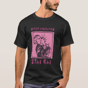 T-shirt Libération queer rock punk reste gay lesbienne LGB
