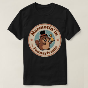 T-shirt Libère Funny Vintage Pennsylvania Groundhog Chapea