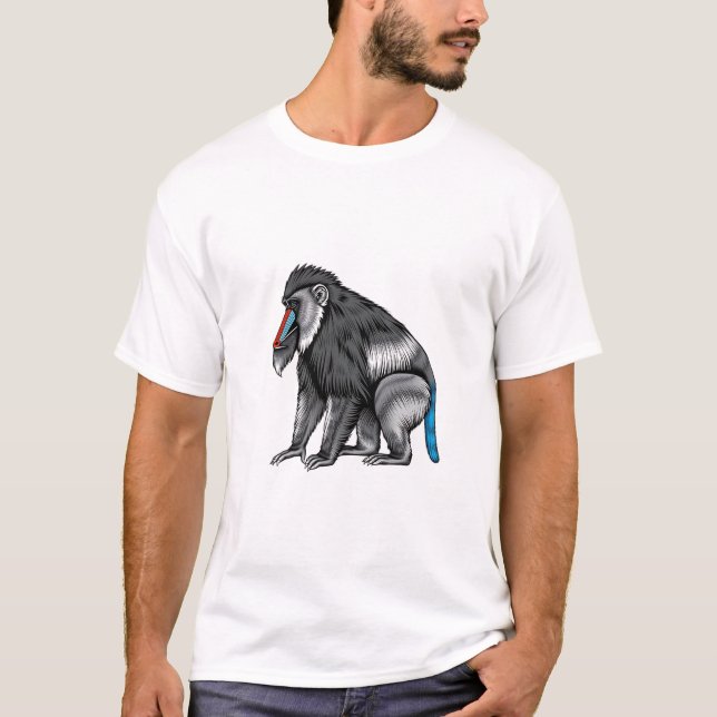 T-shirt Libérer la force intérieure : Mandrill puissant (Devant)