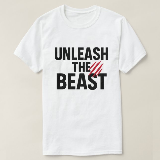 T-shirt Libérer la motivation de la flamme de la bête (Design devant)