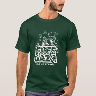 T-shirt Libérez Gaza Palestine - Illustration de pieuvre