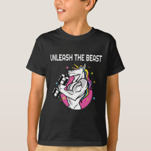 T-shirt Libérez La Bête - Unicorn Gym Rat Magique Étincell