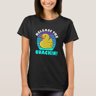 T-shirt Libérez La Conception Quacking Yellow Rubber Ducks