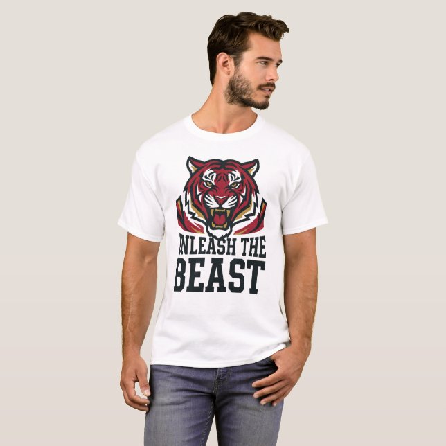 T-shirt Libérez la force du tigre en vous (Devant entier)