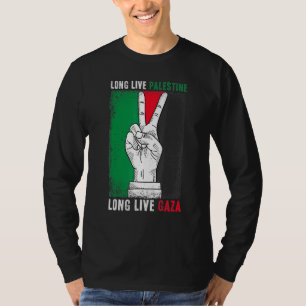 T-shirt Libérez La Palestine Avec Le Drapeau De Gaza Vive 