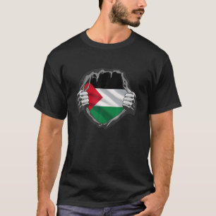 T-shirt Libérez La Palestine Bande De Drapeau Palestinien