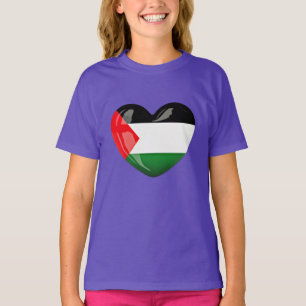 T-shirt Libérez la Palestine. Drapeau palestinien en forme