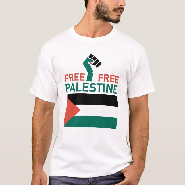 T-shirt Libérez la Palestine, je suis avec la Palestine (Devant)