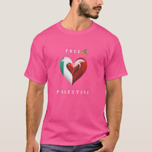 T-shirt Libérez la Palestine Liberté de coeur de Gaza pour