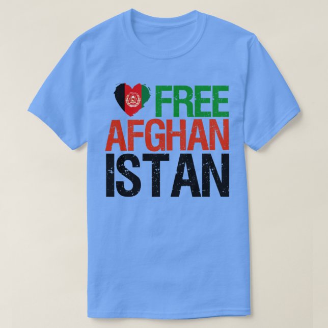 T-shirt Libérez l'Afghanistan Drapeau Afghani Fierté Aimer (Design devant)
