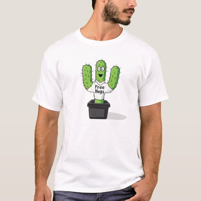 T-shirt Libérez le cactus d'étreintes (Devant)