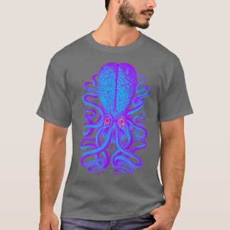 T-shirt Libérez le cerveau psychédélique Kraken
