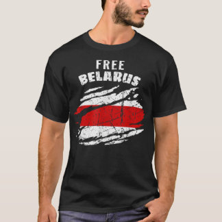 T-shirt Libérez le drapeau de la Biélorussie soutenir la m