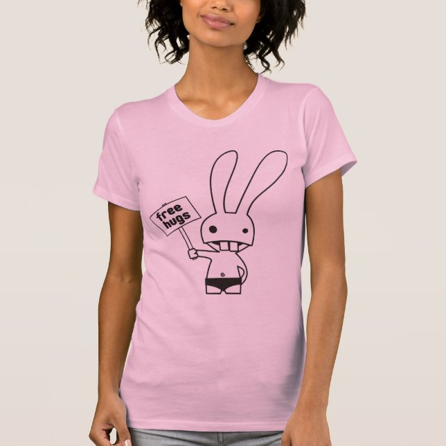 T-shirt libérez le lapin d'étreintes (Devant)