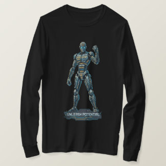 T-shirt Libérez le Potentiel – Robot Futuriste Manches Lon