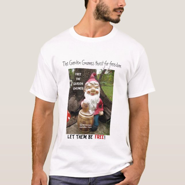 T-shirt Libérez les gnomes de jardin (Devant)