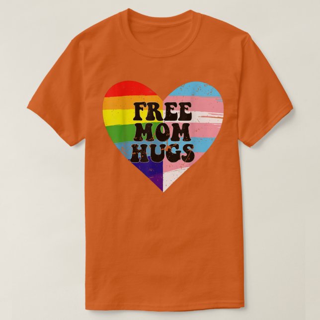 T-shirt Libérez Maman Hugs LGBT Trans Pride Drapeau (Design devant)