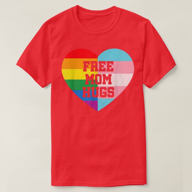 T-shirt Libérez Maman Hugues Gay pride Transgender Rainbow (Design devant)