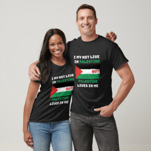 T-shirt Libérez Palestine Le Drapeau Vit En Moi.T-shirt