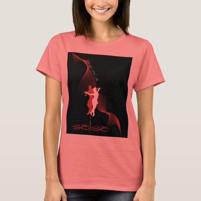 T-shirt Libérez Votre Âme De Salsa Dansant (Devant)