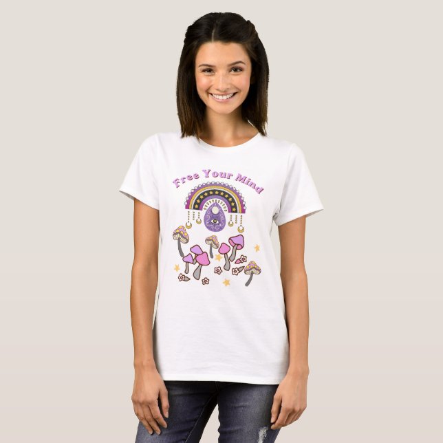 T-shirt Libérez votre esprit Rétro (Devant entier)