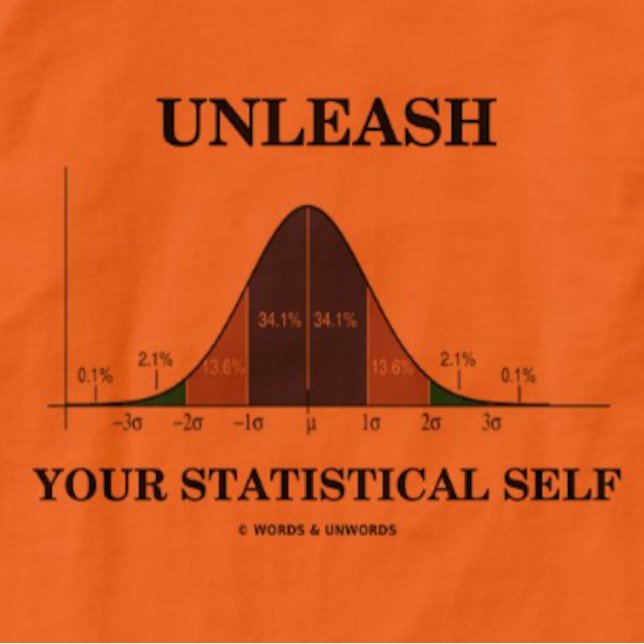 T-shirt Libérez votre moi statistique (Humour de courbe Be (Let your wry statistical hypothesis tester side shine with this "Unleash Your Statistical Self" tee!)