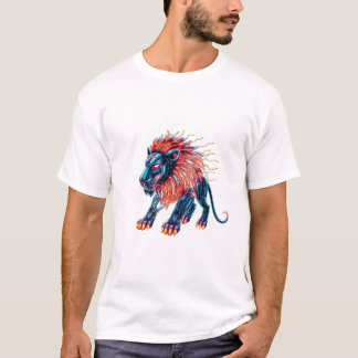 T-shirt Libérez votre Néon Roar Robo Lion Tee
