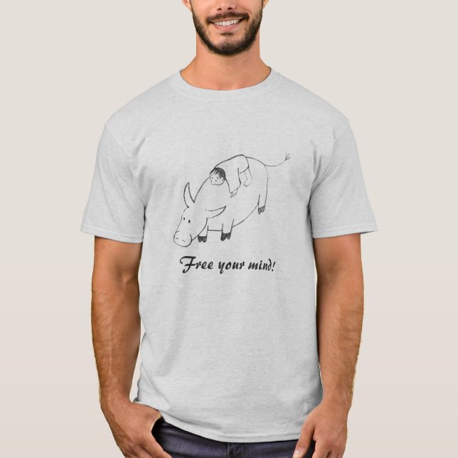 T-shirt Libérez votre peinture originale de zen d'esprit (Devant)